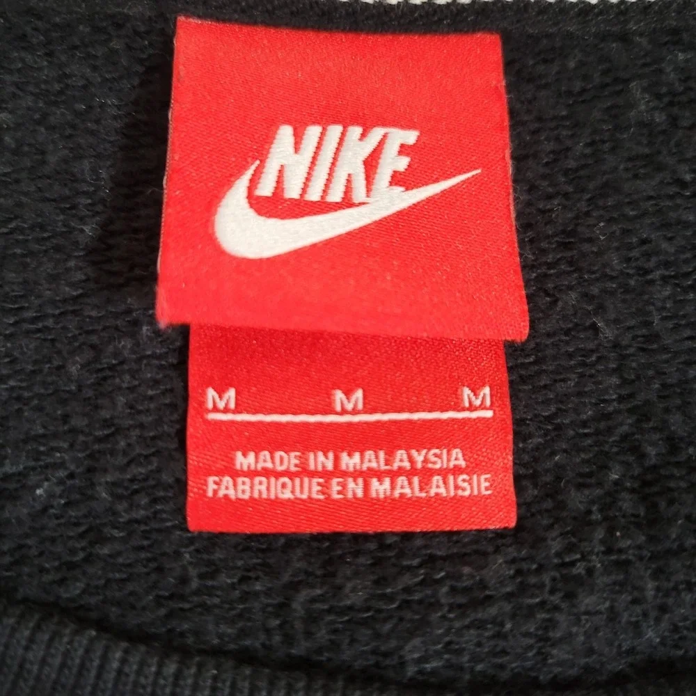 Vintage Mens Nike Sweatshirt Medium Logo‎ Swoosh Black Long Sleeve 0278 - Picture 4 of 8